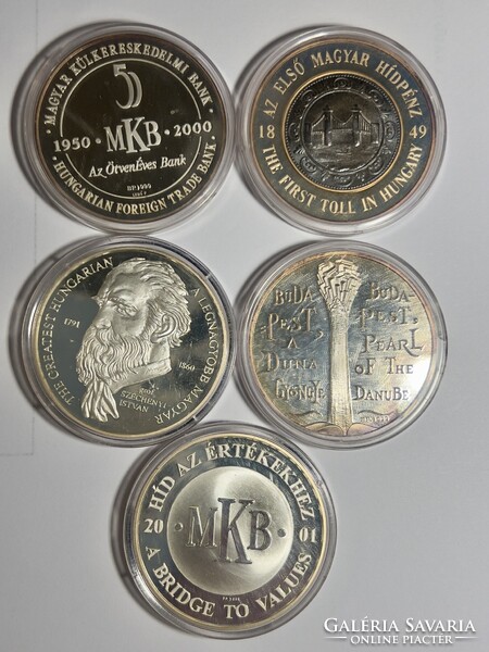 Ezüst érme Ag 999 "Első Magyar Hídpénz 1849" MKB 1 Uncia