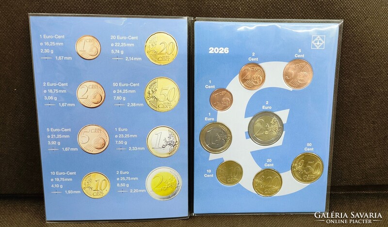 Bolgár 2026-os euro forgalmi sor-UNC