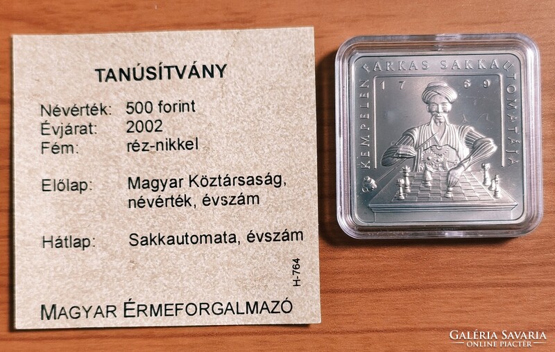 500 Forint (2002) – Kempelen Farkas Sakkautomatája