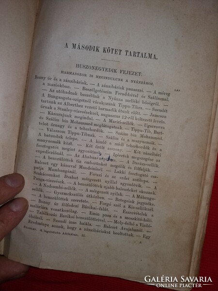 1891.AntikM.H.STANLEY : A Legsötétebb Afrikában II. EMIN Pasának ajánlva könyv RÁTH MÓR