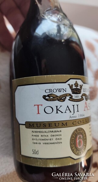 Ritkaság! 1964-es Tokaji Aszú 6 Puttonyos-Museum Collection (Pol Roger Import), 0,5l