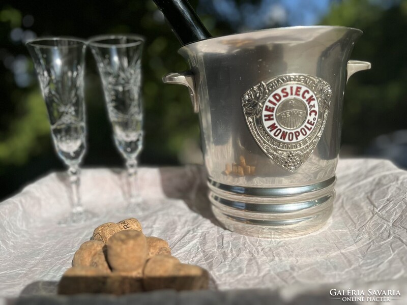 CHAMPAGNE CLUB - HEIDSIECK & Cie MONOPOLE – elegáns és ritka Art Deco pezsgőveder