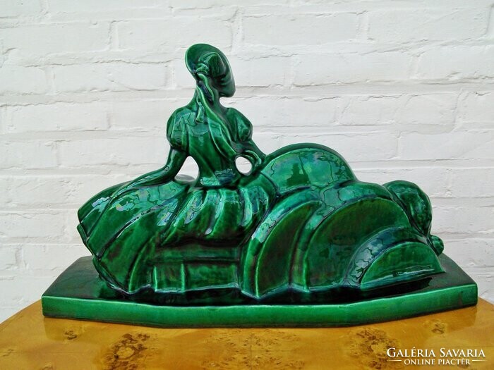 Hatalmas francia ART DECO szobor,  52 cm