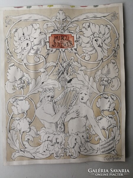 SCHAUSPIELER MIRZL UND DREHER - THEATHERRELIKT AUS DEM JAHR 1886