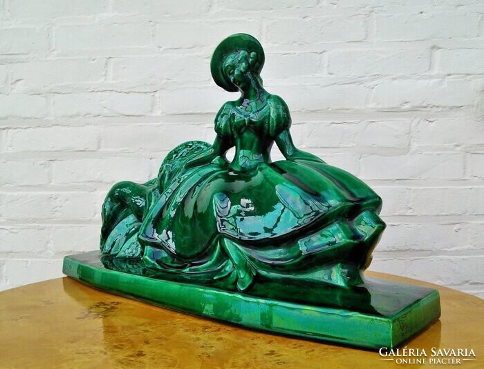 Hatalmas francia ART DECO szobor,  52 cm