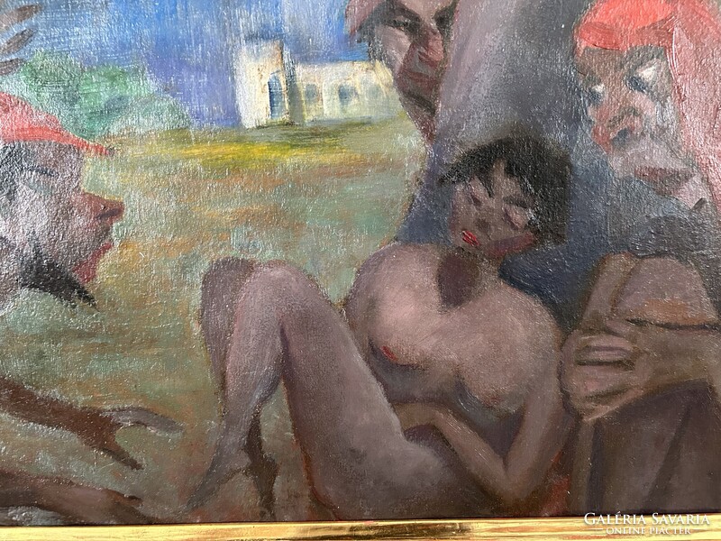 Sassy Attila (1880-1967)  Meglepett szendergő, aukción szerepelt!