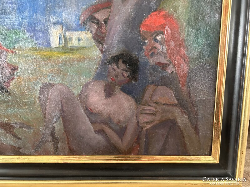 Sassy Attila (1880-1967)  Meglepett szendergő, aukción szerepelt!