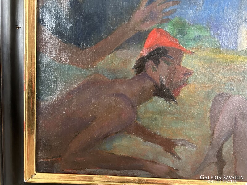 Sassy Attila (1880-1967)  Meglepett szendergő, aukción szerepelt!