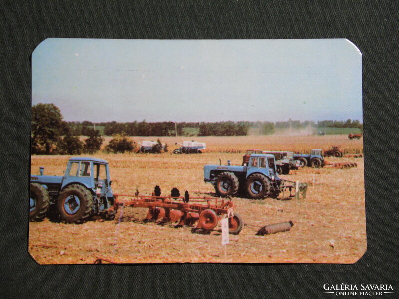 Card Calendar, Agrotröszt, Agroker agricultural shops, Dutra D4K tractor, 1974 (5)