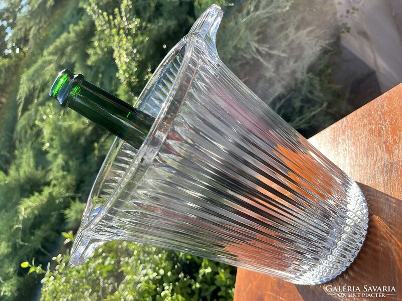 CHAMPAGNE CLUB - Mikasa Diamond Fire Ólomkristály Pezsgőhűtő / Virágváza – Japán Design, 1980'
