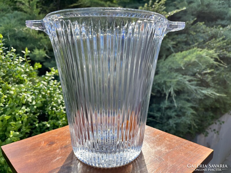 CHAMPAGNE CLUB - Mikasa Diamond Fire Ólomkristály Pezsgőhűtő / Virágváza – Japán Design, 1980'
