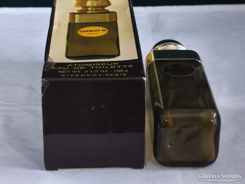 Vintage Givenchy III 100ml Üres Füstüveg Parfüm Pierre Dinand Design (1970s, Ref. 3255)
