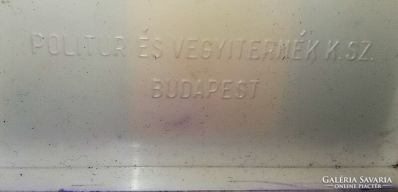 Vintage PAPÍRIPARI VÁLLALAT- POLITÚR ÉS VEGYITERMÉK KSZ- bélyegzőpárna 11 x 6 cm képek szerint