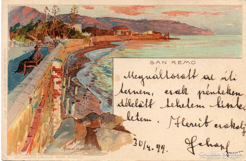 Képeslap: San Remo. 1899.