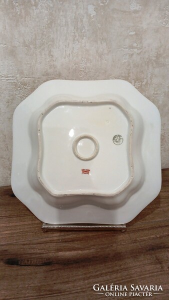 Oepiag Porcelain Plate with Hüttl Tivadar Stamp
