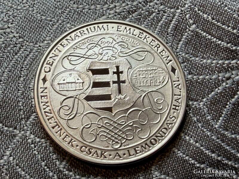 Kossuth Lajos 1 unciás ezüst emlékérem díszdobozzal