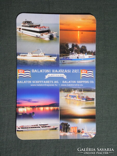 Kártyanaptár,MAHART Balatoni hajózási Rt.,Siófok,Balaton sétahajók,komp, 2009   (5)
