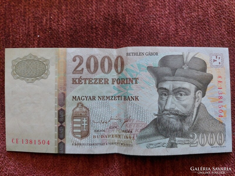 1998-as 2000 forintos bankjegy CE