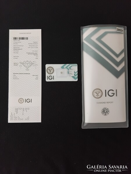 Ritka Természetes Gyémánt IGI Tanúsítvánnyal (0.44 ct, Fancy Szín)