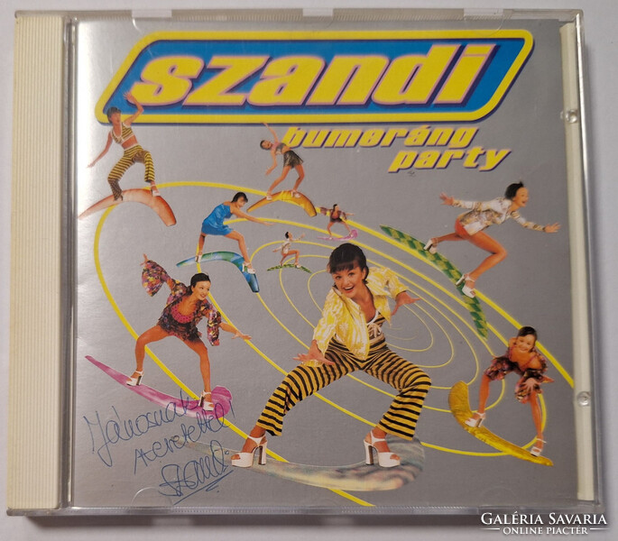 Szandi Bumeráng party zenei CD lemez, dedikált Biem/Artisjus 1996