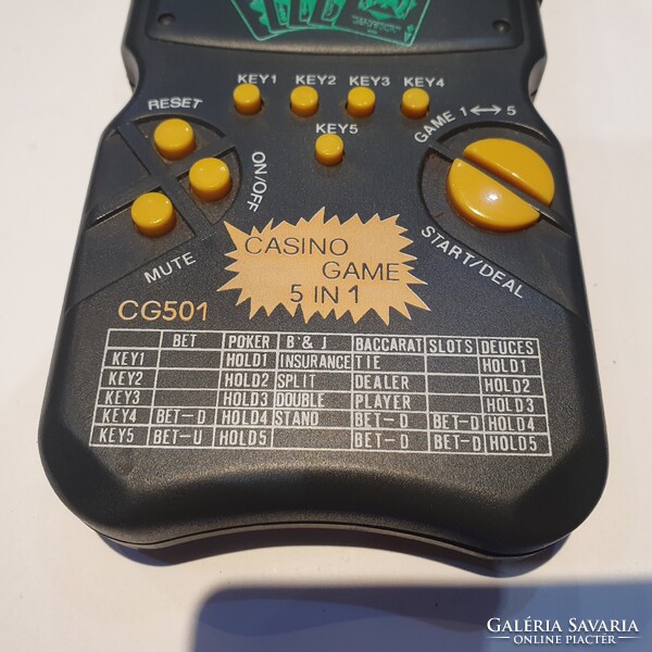 Retro 5 az egyben póker és black jack baccara kvarcjáték társasjáték kézi konzol szocreál