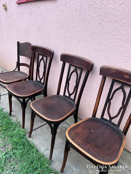Antik Jacob&Josef Kohn / Thonet stílusú hajlított fa székek (4 db)