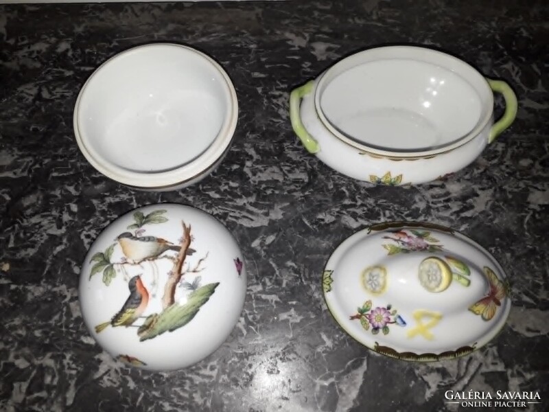Herendi Rothschild - Viktória porcelán bonbonier.