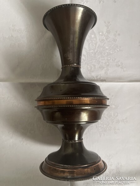 Large retro copper vase with a beautiful shape.