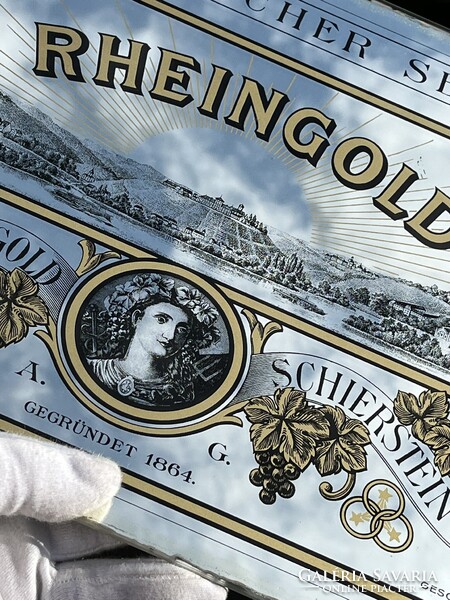 CHAMPAGNE CLUB - Söhnlein Rheingold „A Rajna Kincse” Vintage Üveg Reklámtábla