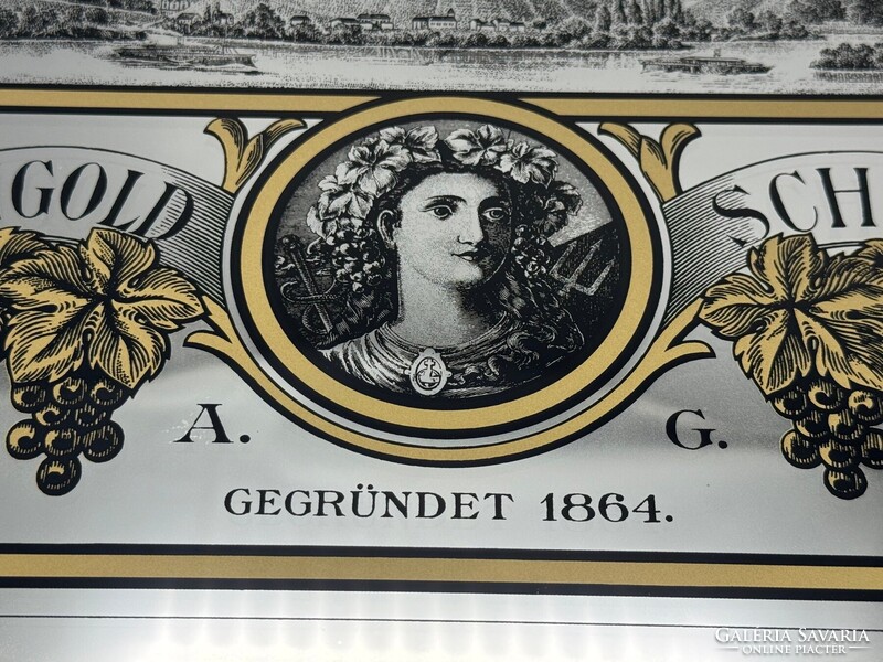 CHAMPAGNE CLUB - Söhnlein Rheingold „A Rajna Kincse” Vintage Üveg Reklámtábla
