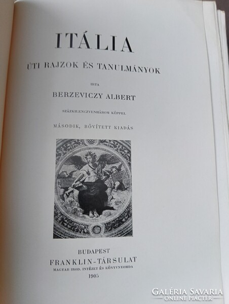 Itália úti rajzok és tanulmányok (1905) - Berzeviczy Albert / Ritkaság!