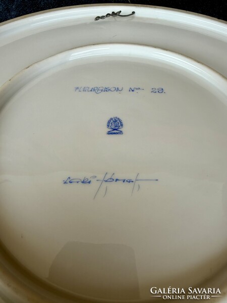 Herendi porcelán óriás FLEURAISON NO. 29 falitányér