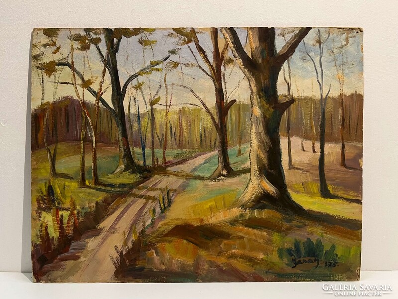 Járay Sándor (1926- ) Erdei út a kopasz fák között, 1975 /számlát adunk hozzá/