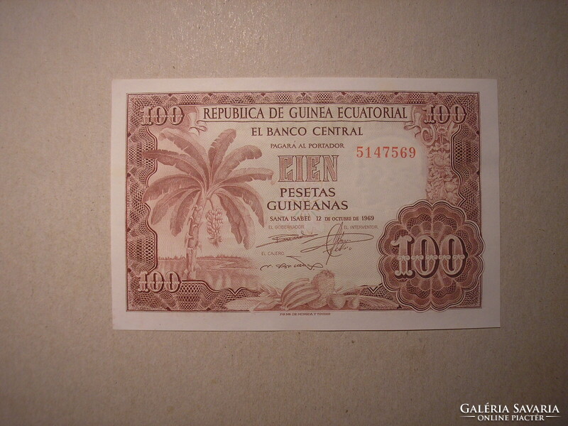 Egyenlítői Guinea - 100 Peseta 1969 XF