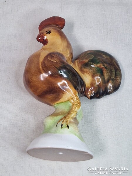 Ritka nagy méretű Bodrogkeresztúri kerámia kakas figura hibátlan állapotban 18 cm. magas