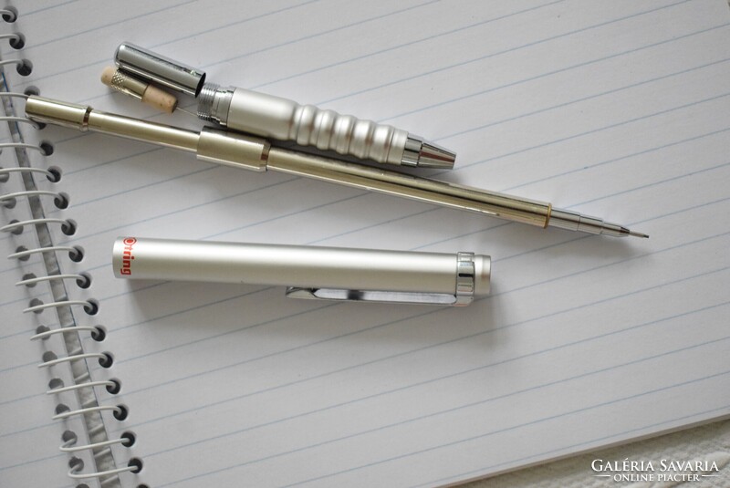Rotring , rOtring Tikky metallic double push , töltőceruza 0,5 , 80-as évek , eredeti dobozával II.
