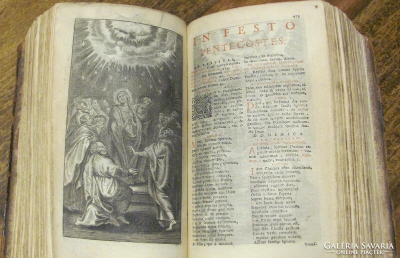Breviarium Romanum - 1685 - sok metszettel, szép állapot - ritka darab !