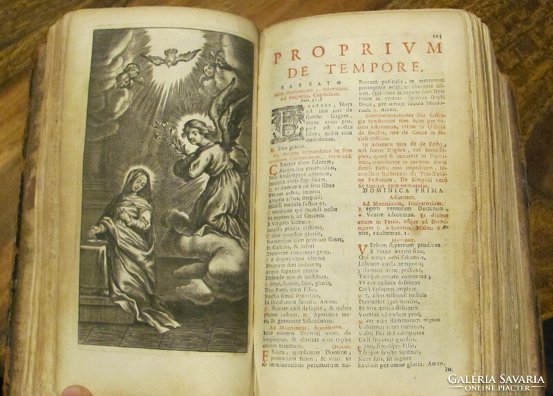 Breviarium Romanum - 1685 - sok metszettel, szép állapot - ritka darab !