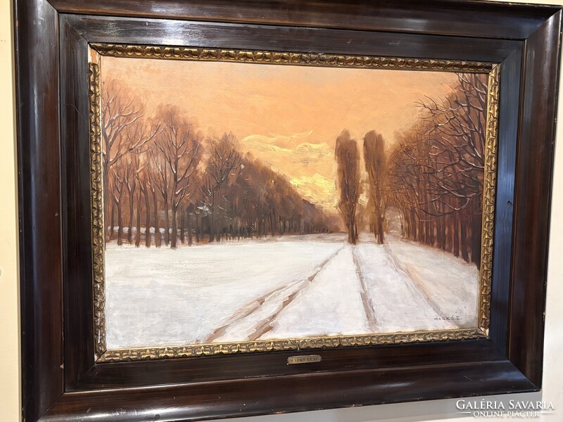 Markó Ernő - Téli fasor..(71x91cm)