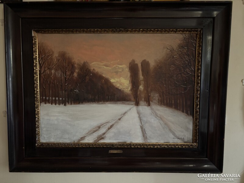 Markó Ernő - Téli fasor..(71x91cm)