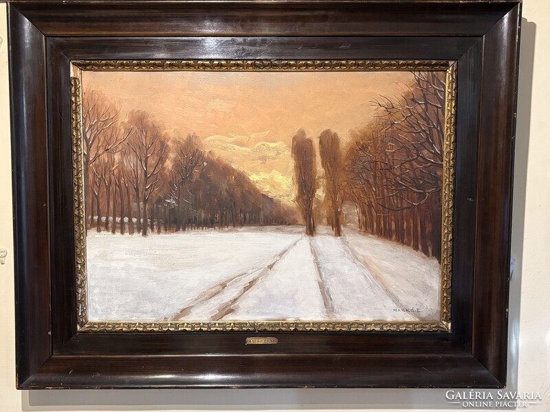 Markó Ernő - Téli fasor..(71x91cm)