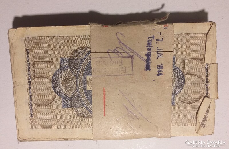 100 DARAB BIRODALMI 5 MÁRKÁS EREDETI BANKI SZALAGGAL