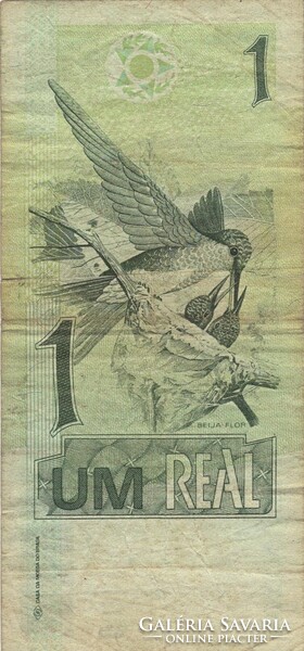 1 real 1999 Kolibri madár Brazilia 39. signo 1.