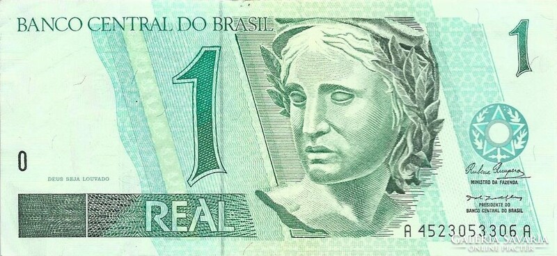 1 real 1994 Kolibri madár Brazilia 34. signo Gyönyörű