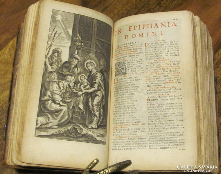 Breviarium Romanum - 1685 - sok metszettel, szép állapot - ritka darab !
