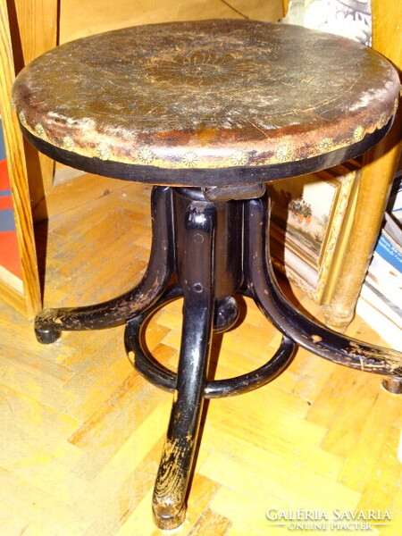 ANTIK JELZETT THONET ZONGORA SZÉK ( AKÁR ÁLLVÁNY POSZTAMENS )