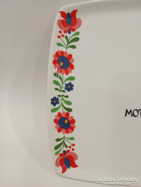 Porcelán tálca, motorcsónakos verseny relikvia