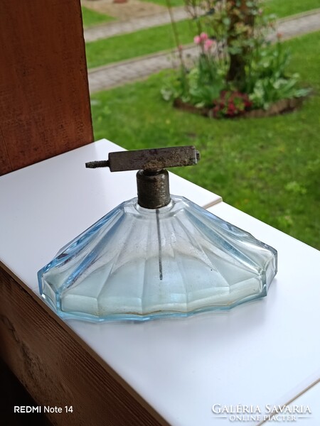 Vintage stílusú halványkék PARFÜMÖS ÜVEG