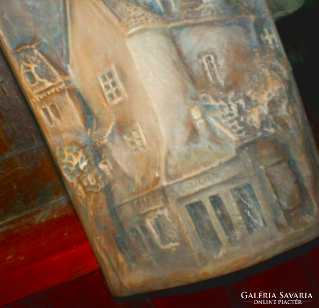 Jakab L. fali kép, Sopron 28 x 13 cm