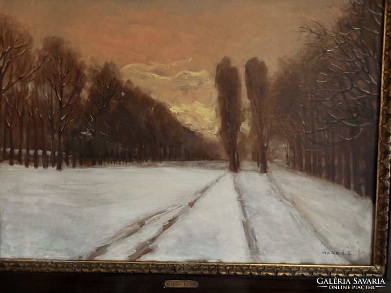 Markó Ernő - Téli fasor..(71x91cm)